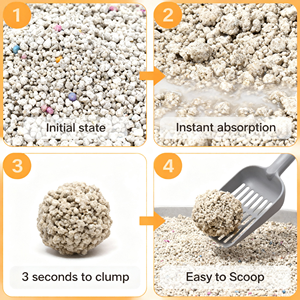 Lettiera per Gatti in Bentonite Ecologica Senza Polvere 10L Altamente Assorbente a Rapida Agglomerazione - Product Image 3