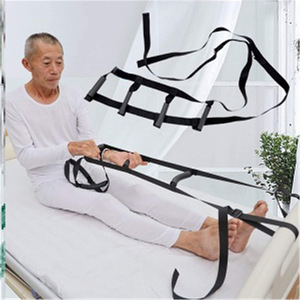 <b>Bed</b> Starting Aid Assist Belt Adjustable Handrail For Elderly <b>Disabled</b> Patients Black Color Convenient Use - Product Image 1