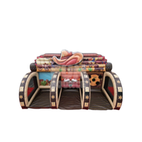Arène de jeu gonflable Wild West 3 en PVC écologique pour l'extérieur