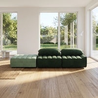 Großhandel Vakuumkomprimiertes Stoffsofa-Set, Knochenloses Modulares Ecksofa mit Schwammfüllung für Massenversand
