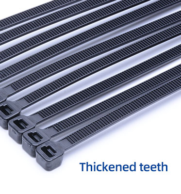 3.0*200 Black Nylon Zip Cable Ties 200mm Durable Multi Purpose Straps