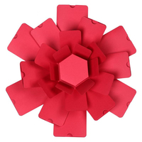 Hexagon Surprise Explosion Box pour les produits d'emballage cadeau de fête d'anniversaire de mariage de la Saint-Valentin