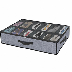 Scatola porta scarpe pieghevole salvaspazio sotto il letto, senza installazione, antipolvere, organizer in tessuto per armadio e casa - Product Image 6