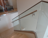 Support de poteau de balustrade en verre pour tube rond, balustrades réglables, mains courantes en verre trempé, design moderne
