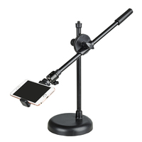 Accessoires pour téléphones mobiles et de bureau : Anneau lumineux pour selfie, support de téléphone flexible en plastique personnalisé, base pour prise de vue zénithale, pour produits, diffusion en direct et zoom