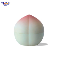 Lege, schattige perzikroze 40g fruitvormige body butter potjes, crème verpakkingen, plastic cosmetische lotion potjes