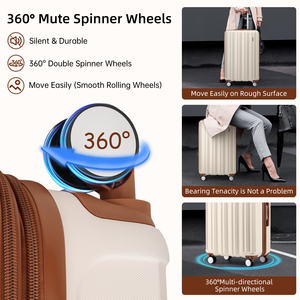 Легкий расширяемый комплект багажа - 4 чемодана на колесиках (18/20/24/28) + 2 дорожные сумки, унисекс дизайн для семейных поездок - Product Image 5