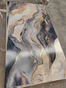 Plaques PVC Marbre 3mm, feuilles PVC ignifuges avec service de découpe pour la décoration murale - Product Image 2