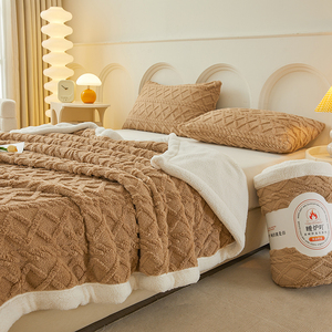 Tùy chỉnh lambswool chăn dày mùa đông san hô lông cừu chăn Nap văn phòng ấm sữa lông cừu sofa Bìa chăn - Product Image 3