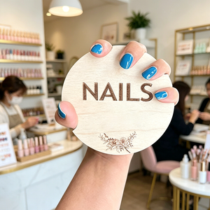 Support photo 3D découpé au laser pour ongles, panneau <span class=keywords><strong>de</strong></span> présentation rond personnalisé pour manucure, accessoire photo portable pour <span class=keywords><strong>salon</strong></span> <span class=keywords><strong>de</strong></span> manucure, personnalisable - Product Image 5