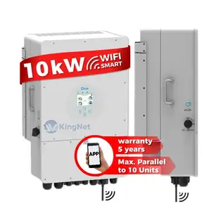 Deye Inverter Surya Hibrida 12KW 10KW, Kualitas Tinggi Daya 3 Fase Garansi 5 Tahun SUN-10K-SG04LP3-EU