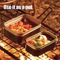 Boîte à repas en aluminium de taille L pour la cuisine en plein air, prix d'usine, légère, kit de cuisine de camping