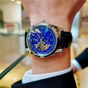 นาฬิกาข้อมือผู้ชาย AOKULASIC รุ่น Hollow Out Large Flywheel ระบบอัตโนมัติเต็มรูปแบบ กันน้ำ พร้อมไฟกลางคืน แสดงข้างขึ้นข้างแรม - Product Image 5