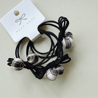 Lot de 3 élastiques à cheveux noués à haute élasticité, étoile à cinq branches, pour queue de cheval haute, accessoires capillaires élégants