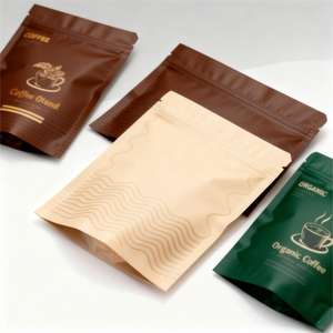 MOQ rendah kertas Kraft dapat ditutup kembali segel panas 3 sisi segel <span class=keywords><strong>Sachet</strong></span> kemasan kecil kustom kantong Mylar Kosmetik sampel kantung teh - Product Image 3