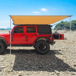 Auvent latéral de voiture Oxford 420D, 2000 mm, imperméable, tente d'ombrage pour véhicule tout-terrain avec housse de rangement en PU 650D, poteaux de support en aluminium - Product Image 3