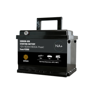 Batería de Arranque de Iones de Sodio de 12V 60Ah 1800A Pico, Batería de Sodio NA+ para Coche, Barco, RV, -40°C ℃ ~140 ℃   Rango de Temperatura Amplio - Product Image 5
