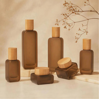Ensemble de flacons et pots de luxe en verre pour cosmétiques, sérum, lotion, crème, soins de la peau, avec compte-gouttes et pompe, 30 ml, 50 ml, 100 ml, 120 ml