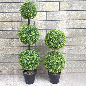 Trong nhà nhà trang trí nhân tạo topiary nhựa gỗ Hoàng Dương cỏ bóng tổng hợp bao gồm cả cây cây bụi Vòng hoa cho sân sau trang trí nội thất - Product Image 4