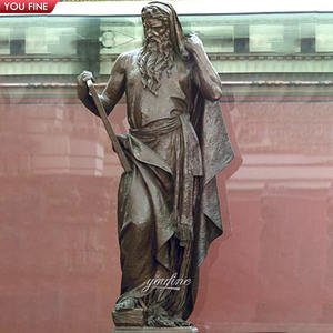 Scultura di Mosè in Bronzo Greco a Grandezza Naturale per Giardino Esterno - Product Image 2