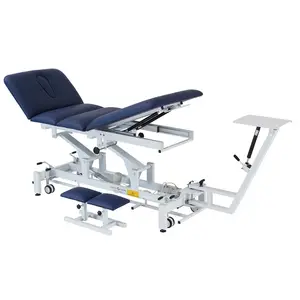 4 섹션 전기 들것 물리 치료 치료 침대 자궁 경부 및 요추 척추 견인 테이블 발 바 시스템