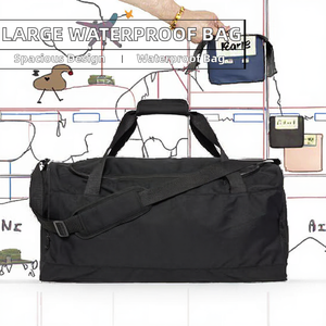 Bolsa Deportiva de Poliéster Negra con Cierre de Cremallera y Correa para el Hombro para Ejercicio, Fitness y Viajes - Product Image 2
