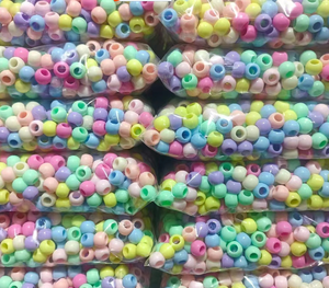 Cuentas acrílicas para joyería DIY, cuentas coloridas de plástico sólido y color caramelo con agujeros grandes para hacer collares y pulseras - Product Image 2