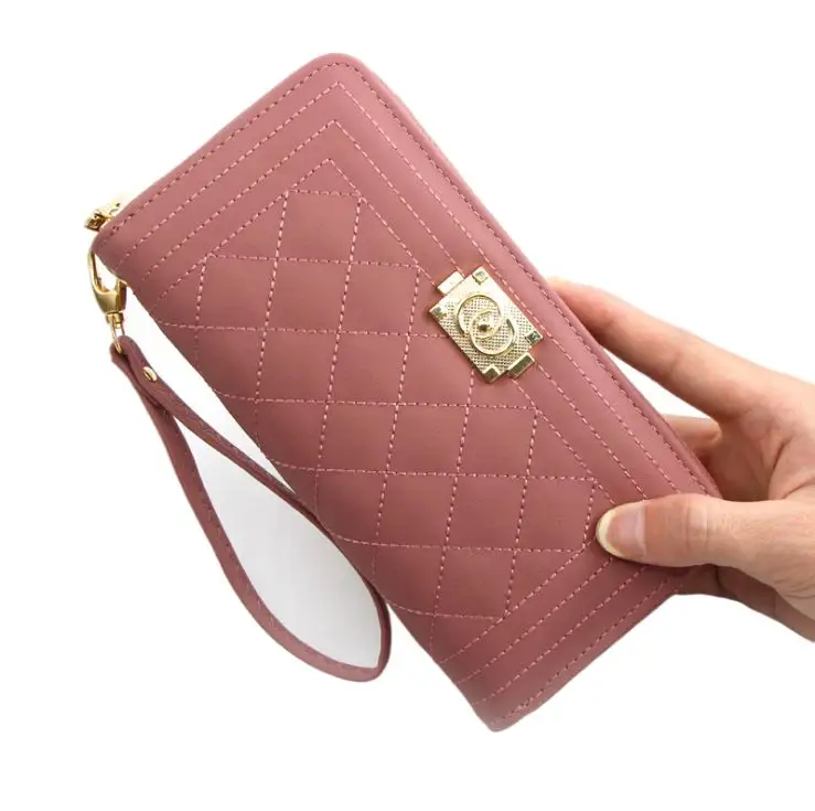 Vendita diretta all'ingrosso migliore qualità portafoglio Design di lusso borsa portafogli da uomo per le donne alla moda impermeabile PU poliestere lungo