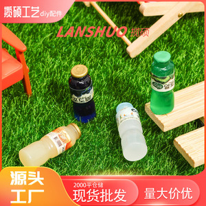 Korean Juice <b>Bottle</b> Resin <b>Miniature</b> 3D Model For DIY Phone Case Earrings Pendant Craft Art Collectible - Product Image 5