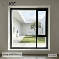JOUGE Hochwertiges Sicherheits-Aluminium-Dreh-Kipp-Fenster 6060-T66 1,8mm Thermisch Getrenntes Low-E-Glas Schalldicht für Moderne Villenprojekte