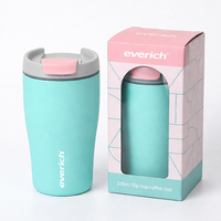 Tasse à café isotherme en acier inoxydable double paroi 250 ml, 100 % étanche, avec couvercle rabattable, isolation thermique, écologique, pour le bureau