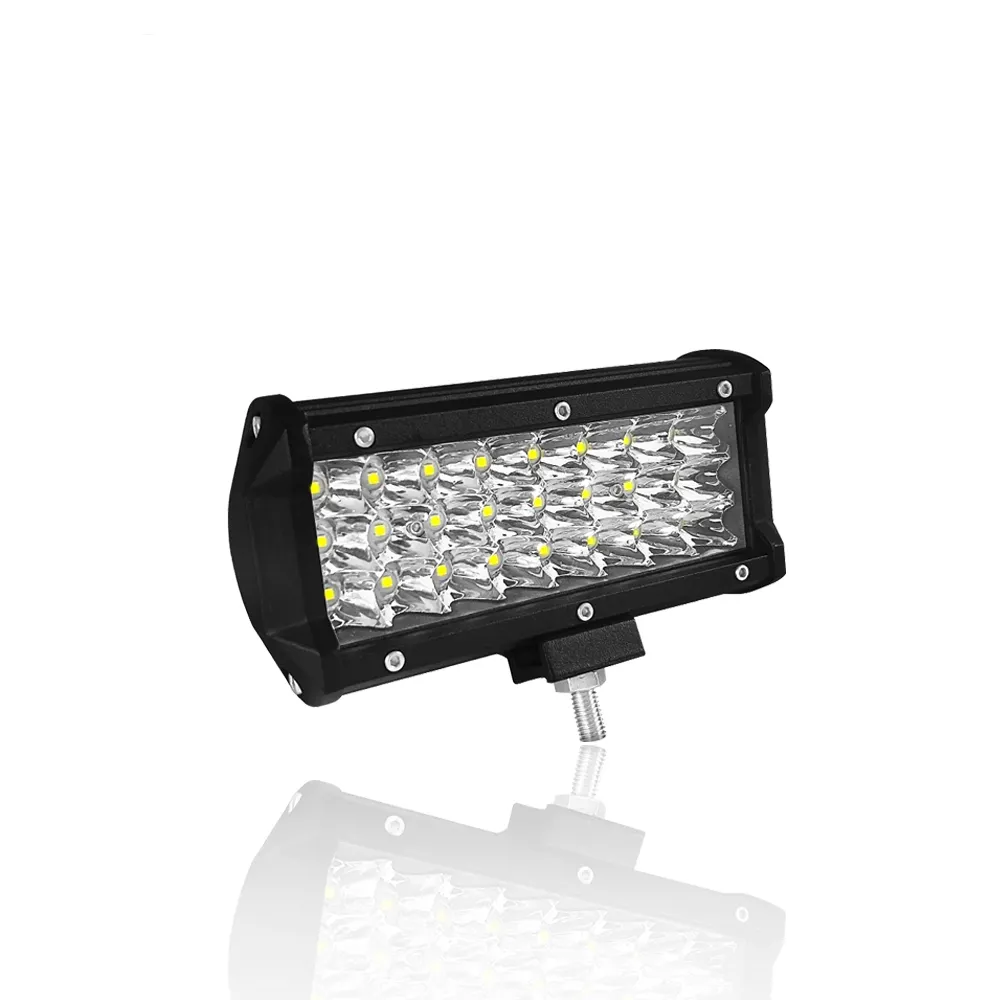 72W LED Work Light Bar Off Road Spotlights IP67 Waterproof Driving Fog Lights for Truck Car ATV SUV Boat