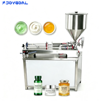 Machine de remplissage semi-automatique horizontale pneumatique à tête unique pour pâtes, crèmes, gels, miel, cosmétiques et lotions en pots et bouteilles