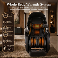 Fauteuil de Massage Intégral 4D Blanc Oversize avec Rail SL, Pétrissage des Épaules et Effets Complets