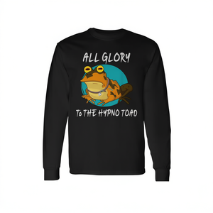 Camiseta de manga larga para hombre con diseño de rana hipnótica y meme de anfibio, All Glory To The Hypno Toad - Product Image 2
