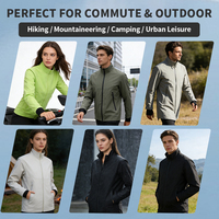 Unisex drielaagse gelamineerde, naadverzegelde softshell met stretch, ademend, waterdicht, met rits, capuchon en fleecevoering, losvallend model