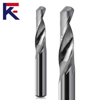 Fraise à queue sphérique simple dent en carbure KF 3,175 mm pour aluminium, outil de découpe CNC pour acrylique, fraise à un seul tranchant
