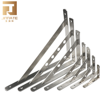 Support triangulaire en acier inoxydable moulé robuste, fixation murale flottante, quincaillerie pour meubles, supports démontables