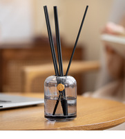 Diffuseur de parfum 200 ml grande capacité, sans flamme, pour huiles essentielles, en verre, sans fumée, pour usage domestique intérieur, longue durée