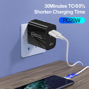 شاحن شحن سريع <span class=keywords><strong>USB</strong></span> مزدوج 20 واط ، محول هاتف 20 واط ، شاحن جداري QC ، شاحن لنا الاتحاد الأوروبي والمملكة المتحدة - Product Image 5