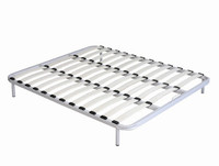 Cadre de lit pliant en fer à lattes King Size - Robuste pour hôtel, chambre, salon et bureau à domicile