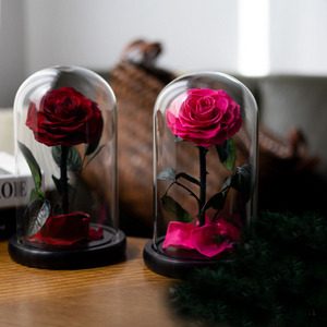 Rosa Preservada del <span class=keywords><strong>Principito</strong></span> en Caja de Cristal de 14*22CM, Regalo de Cumpleaños con Caja de Regalo Exquisita - Product Image 5