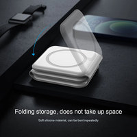 Chargeur sans fil magnétique pliable 3 en 1 le plus récent, charge rapide pour téléphone et montre, 15 W, portable pour chargeur sans fil Qi