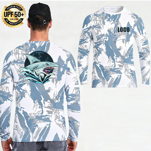 Vêtements de pêche pour hommes, fabrication OEM ODM, logo personnalisé, extensibles dans 4 directions, séchage rapide, respirants, protection UV UPF50+ - Product Image 1