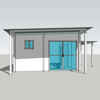 Maison préfabriquée moderne de 4 chambres à coucher avec 1 garage Caractéristiques imperméables pour salle de bain Supermarché Gym Cour Salle à manger Applications