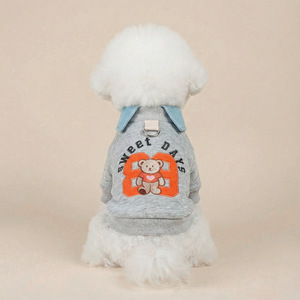 Suéter Casual <span class=keywords><strong>de</strong></span> Dos Piezas con Diseño <span class=keywords><strong>de</strong></span> Osito y Letras para <span class=keywords><strong>Perros</strong></span> Pequeños, Cachorros y Gatos, Cómodo, Estilo Universitario, OEM/ODM - Product Image 1