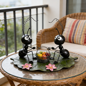 Adorno Decorativo <span class=keywords><strong>de</strong></span> Hormiga <span class=keywords><strong>de</strong></span> Hierro Metálico para Mesa y Jardín, Modelo <span class=keywords><strong>de</strong></span> Decoración Creativa <span class=keywords><strong>de</strong></span> Dibujos Animados - Product Image 3
