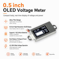 Mini Voltmètre OLED DC 0-30V 1S-6S, Indicateur de Capacité de Batterie, Testeur de Tension avec/sans Coque