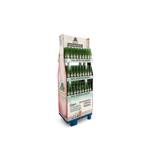 High Quality Cardboard <b>Display</b> Stand Retail Floor <b>Display</b> Stand Customized <b>Beer</b>/Wine/Water/Bottle <b>Display</b> <b>Rack</b> - Product Image 6