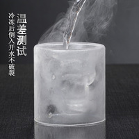 Vente en gros pas cher fait à la main à double paroi en forme de crâne verre à whisky en cristal verre à liqueur tasse pour bar fête même
